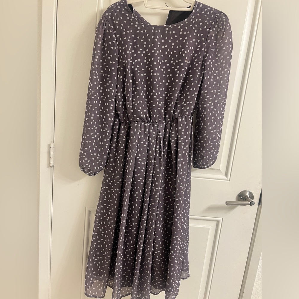Polka Dot Long Sleeve Dress